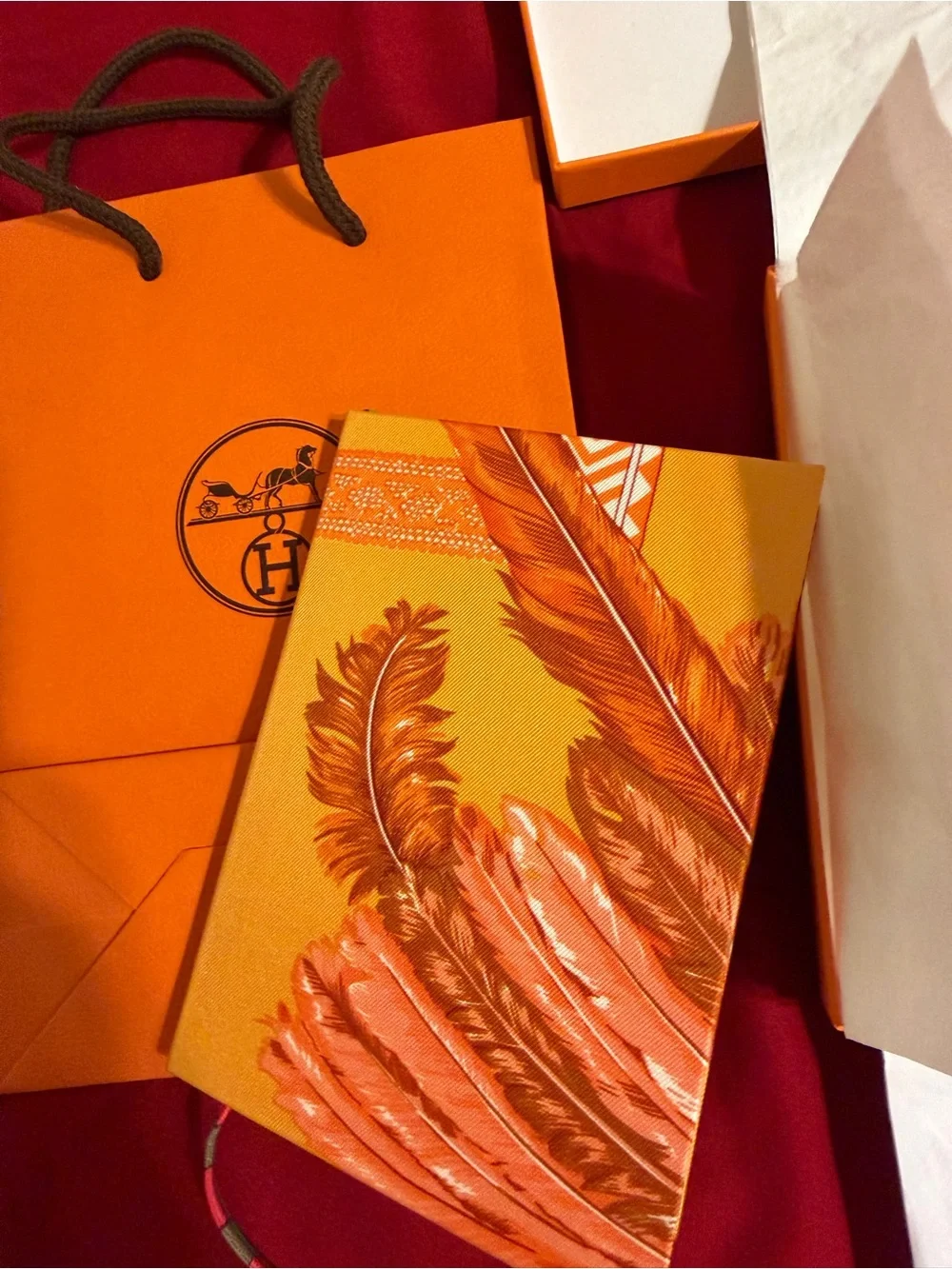 Authentic Hermès Silk Notebook 